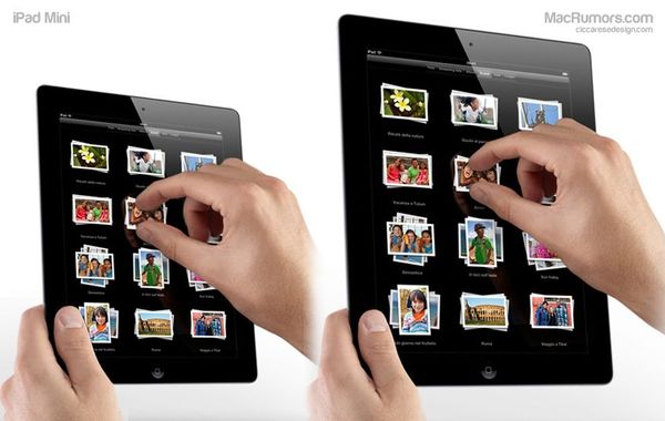 7.85인치 디스플레이가 채용 된 iPad의 크기를 짐작하게 해주는 사진 등장.
