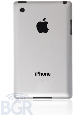 고무/플라스틱 베젤과 알루미늄 패널이 적용된 iPhone 5.