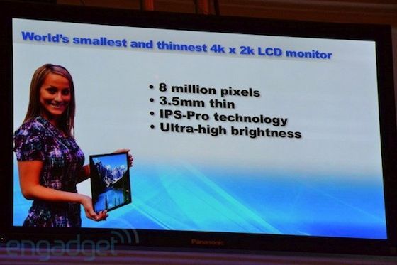 CES 2012 : 파나소닉 20인치 레티나 디스플레이 발표.