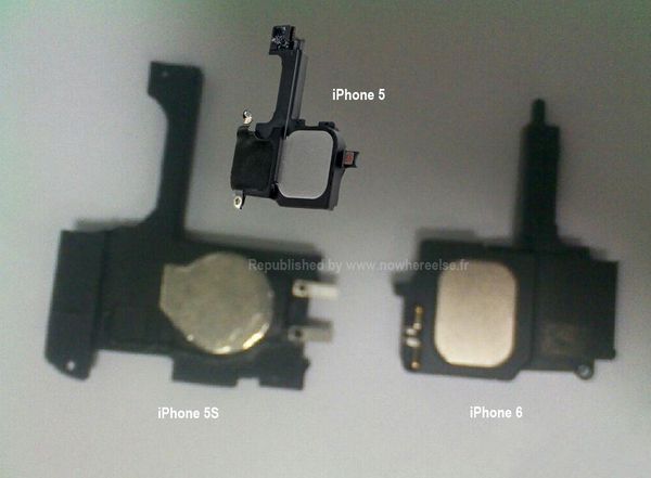 iPhone 5S와 iPhone 6 에 채용 될 스피커 부품 사진?