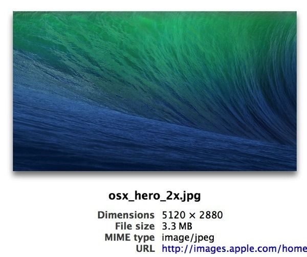 27인치 Retina 디스플레이 대응 OS X Mavericks 용 월페이퍼
