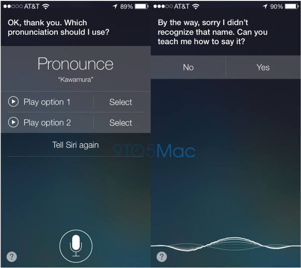 iOS 7. Siri 이름에 대한 발음 구분 기능 탑재