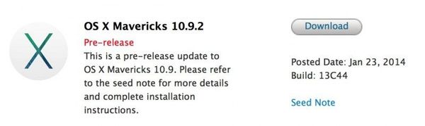 OS X Mavericks 10.9.2 Build 13C53