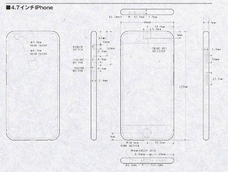 iPhone 6 설계도 유출 및 예상 렌더링