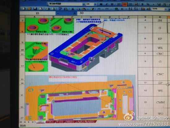 iPhone 6의 것으로 추정되는 샤시와 몰드 유출?