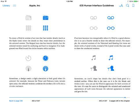 Apple, iBooks Store에서 iOS Human Interface Guidelines 제공.