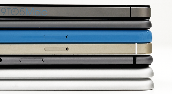 iPhone 6 더미. iPad Air, iPad mini, iPhone 5c, iPhone 5s, iPhone 4s, 5Gen iPod touch 크기 비교 사진 및 영상.