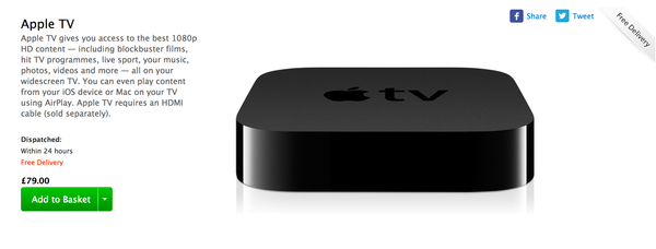 유럽​ 몇몇 국가​에서 Apple TV 가격 인하.