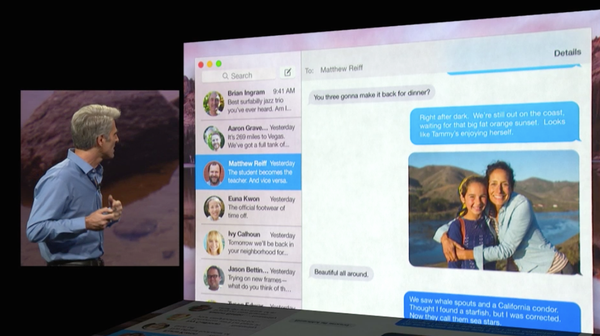 iOS 8과 OS X Yosemite 메시지 서비스의 새로운 기능