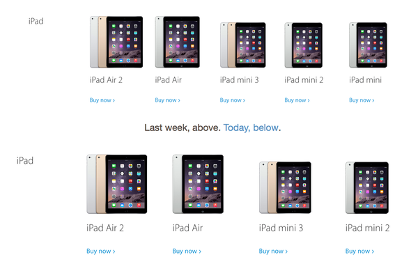 1세대 iPad mini 공식 판매 종료.