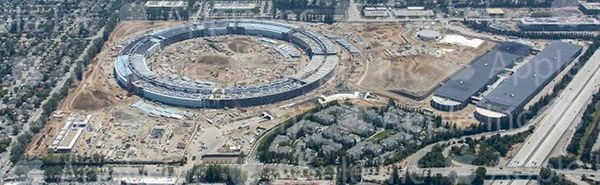 Apple Campus 2 최신 항공 촬영 사진
