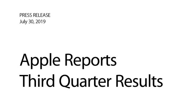 Apple, 2019년 3/4분기 실적 발표