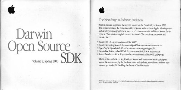 Apple, Darwin 1.0 오픈 소스 출시 – 애플 2000년 4월 5일