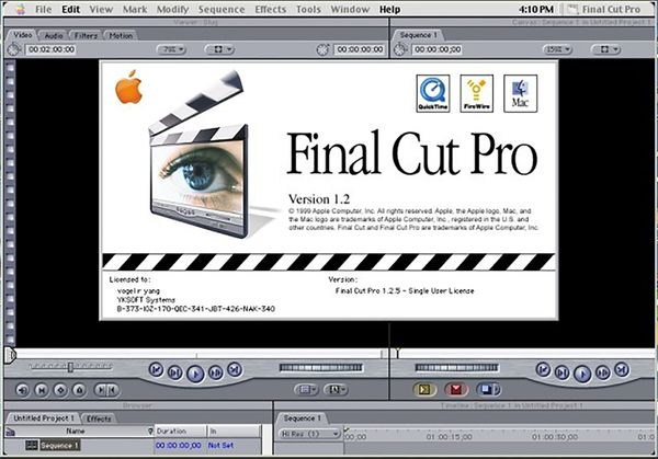 Apple, Final Cut Pro 1.2.5 발표 – 애플 2000년 4월 10일