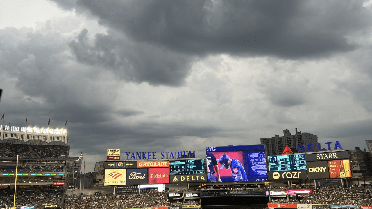 Yankees/Mariners in Rain Delay Tuesday