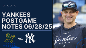 📰 Yankees Post Game Notes: Yankees vs. Athletics, June 28th, 2025
