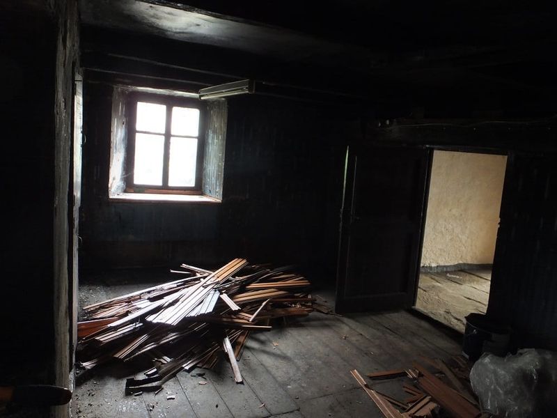 Rustic Italian Living Room - before and after