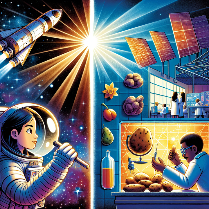 KidsNewsFlash Daily News: Space Station Welcomes New Crew as Scientists Make Breakthrough Discoveries in Light and Potato Origins