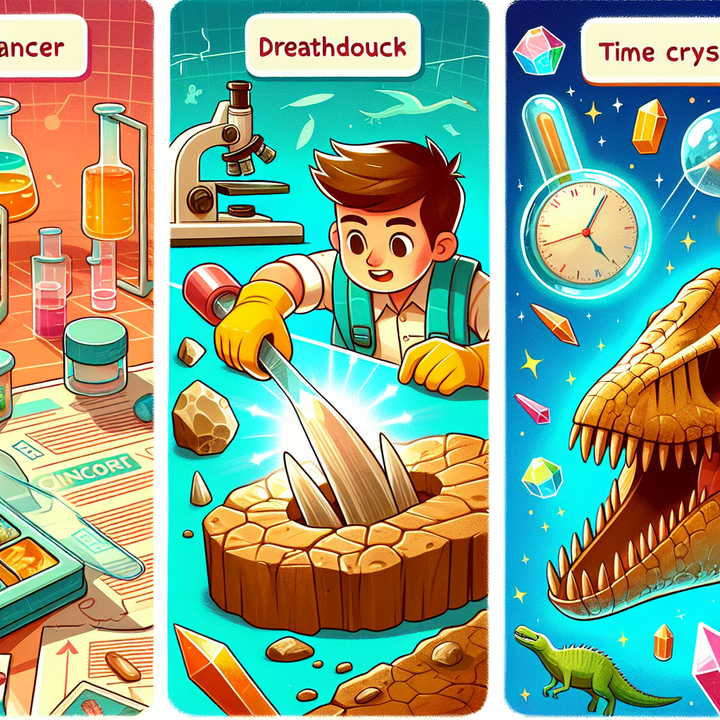 KidsNewsFlash Daily News: Breakthrough in Cancer Treatment, Ancient Dinosaur Teeth, and First Visible Time Crystal Discovered