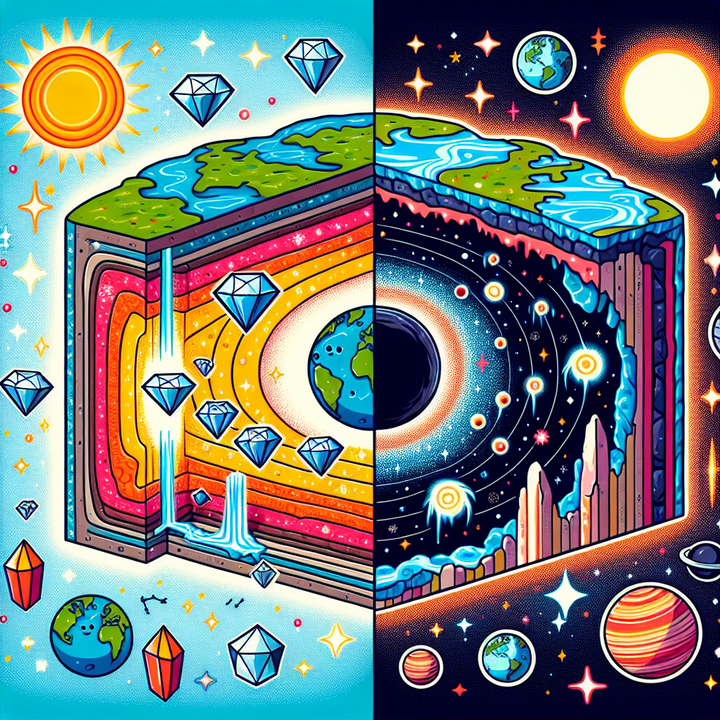 KidsNewsFlash Daily News: From Earth's Core to Cosmic Wonders: Diamonds Tell Earth's Story While Black Holes Flip Their Fields