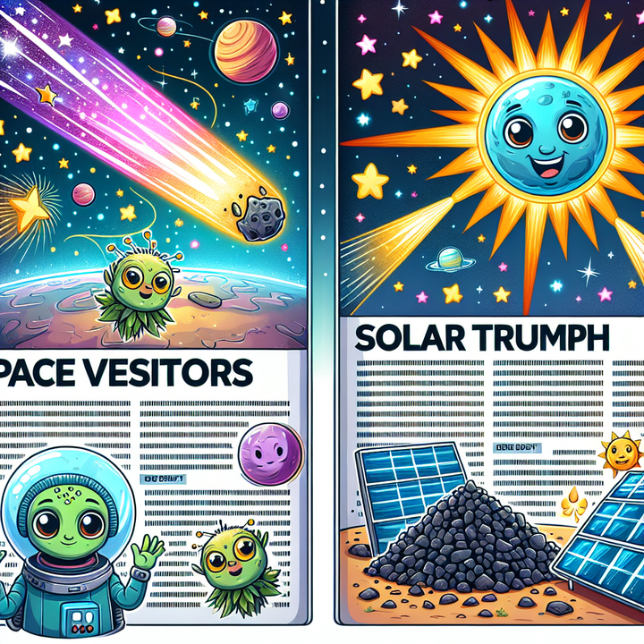 KidsNewsFlash Daily News: From Space Visitors to Solar Triumph: Interstellar Comet Spotted as Solar Energy Surpasses Coal
