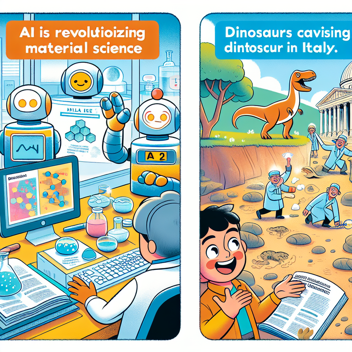 AI Revolutionizes Material Science and Dinosaur Footprints Discovered in Italy
