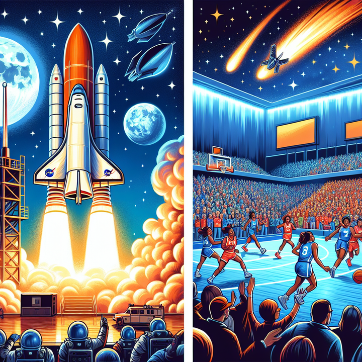 NASA's Artemis 2 Launches to the Moon and Record Crowd at Women's Basketball Game