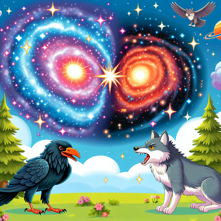 Galaxy Collision Discovered and Ravens Outsmart Wolves