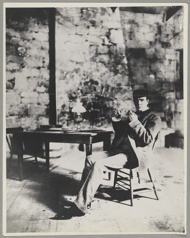 William Gillette as Sherlock Holmes in the original stage production from 1900