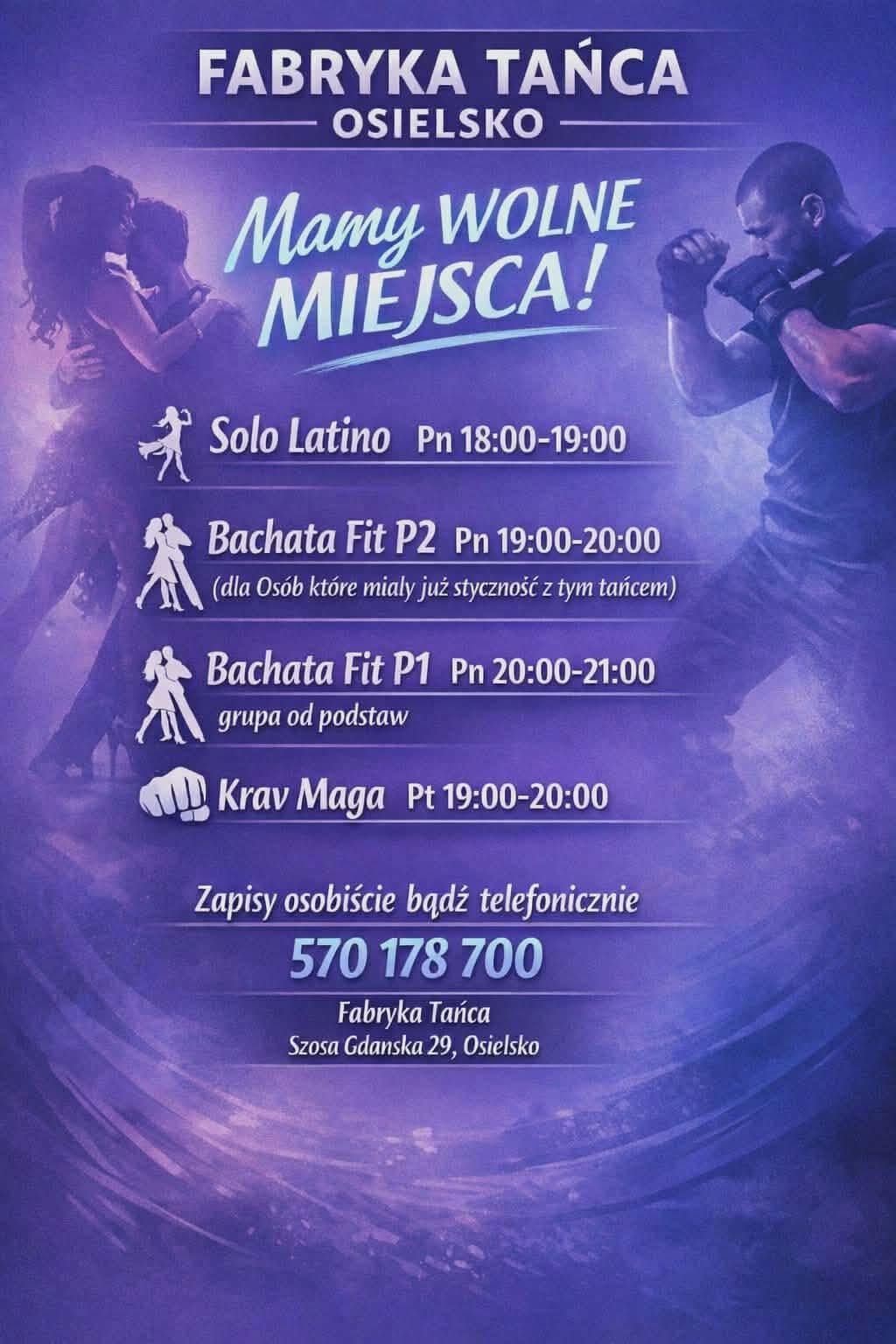 Wolne miejsca na zajęcia dla dzieci i dorosłych!
