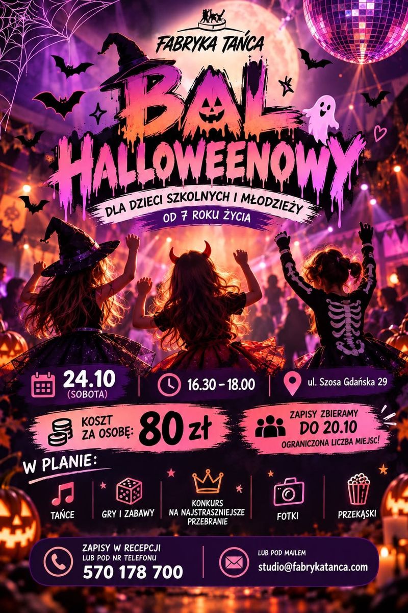 Bal Halloweenowy w FABRYCE TAŃCA
