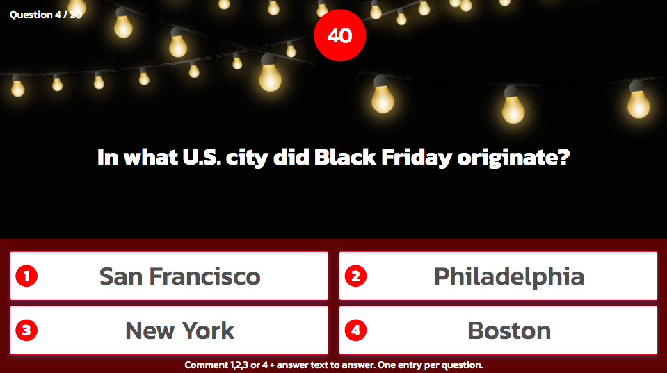 Black Friday Trivia Game