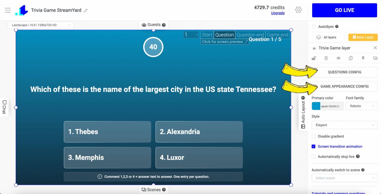 Trivia Game Customization