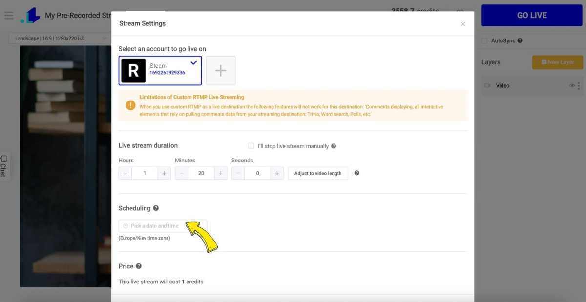 Schedule Steam Stream
