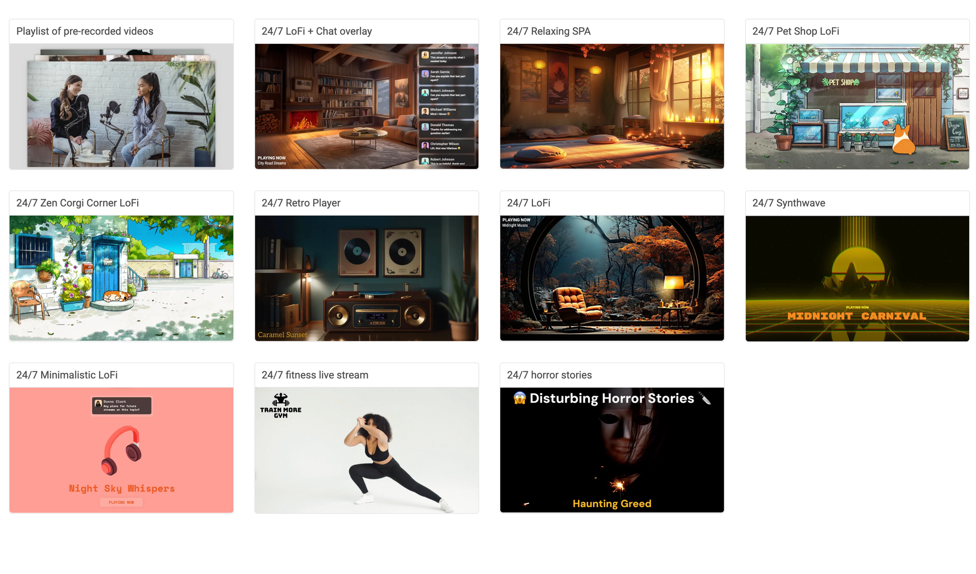 Pre-made customisable templates