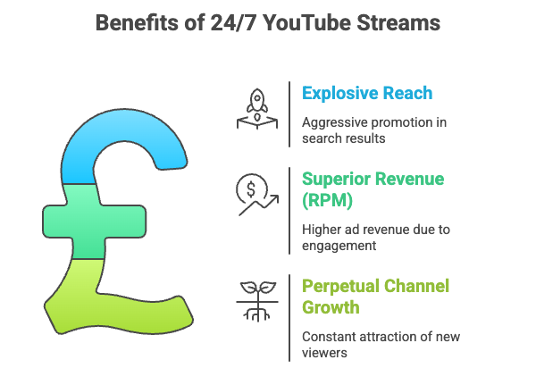 benefits of 24/7 live streams