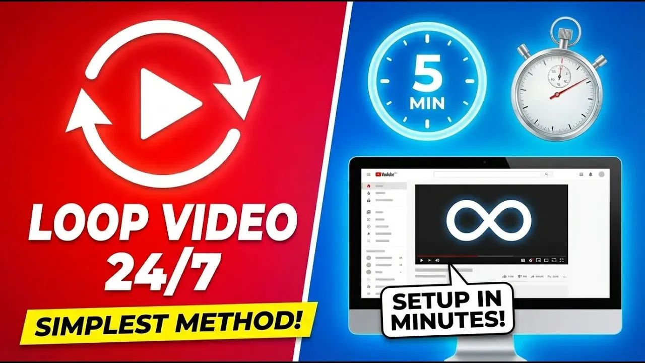 How to Loop a Video on YouTube Live 24/7 (Complete Tutorial)