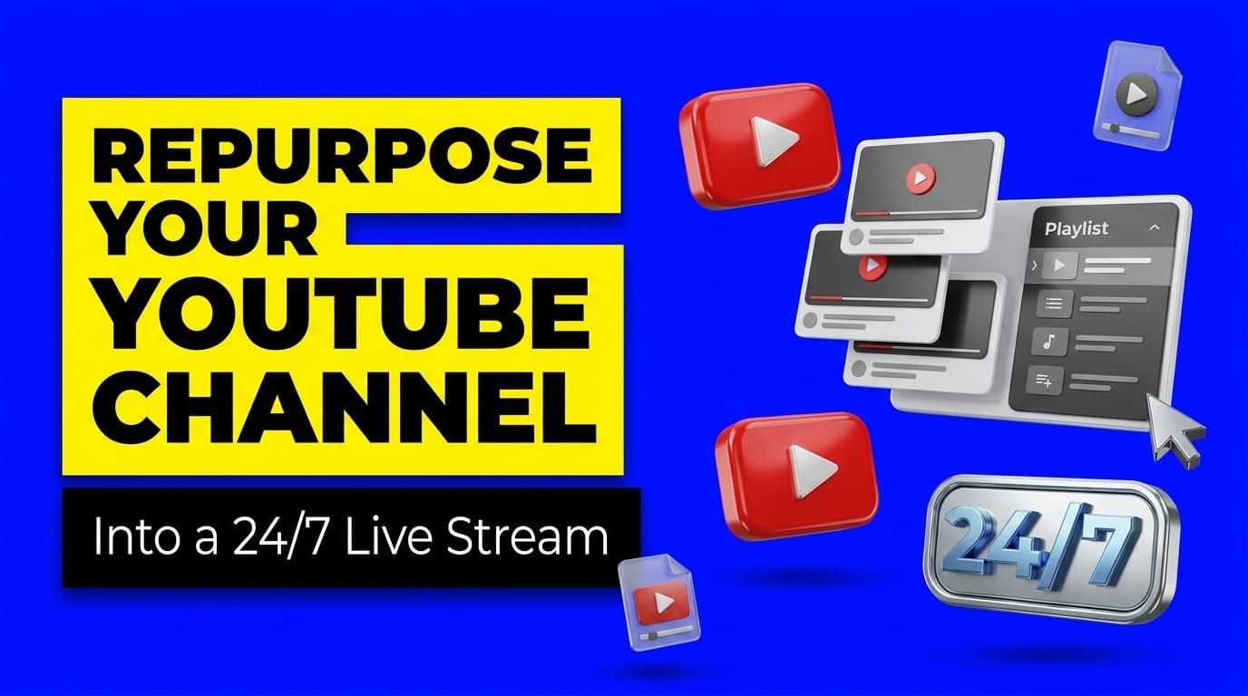 How to Repurpose Your Whole YouTube Channel Into a 24/7 Live Stream