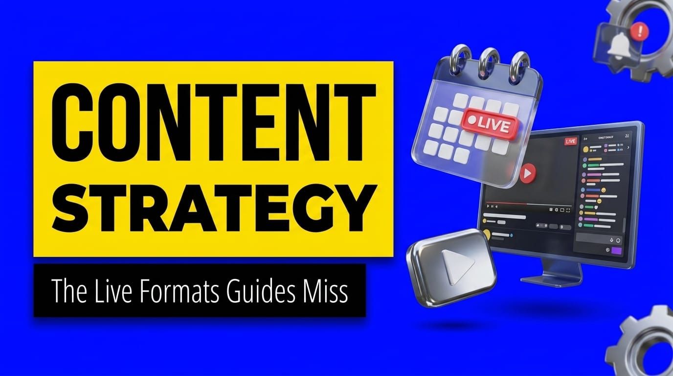 YouTube Content Strategy: The Live Formats Guides Miss