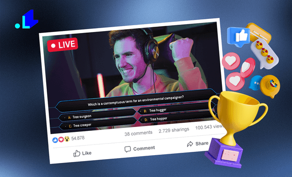 Stream live quiz on Youtube, Facebook or Twitch