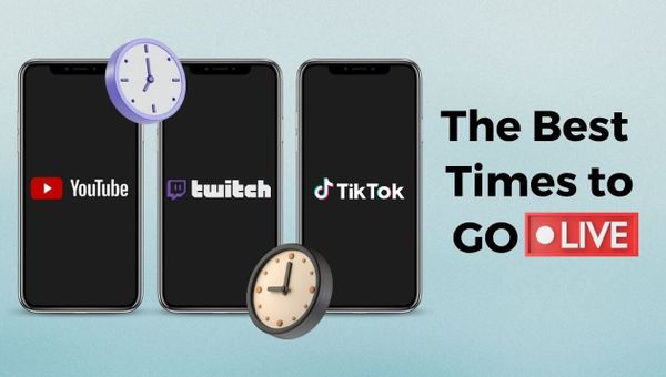 Best time to go live on TikTok, Twitch and Youtube
