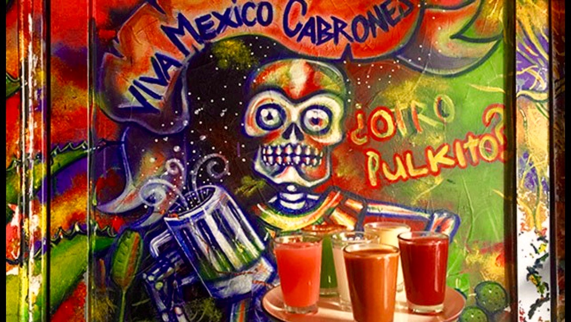 Pulque bar mural