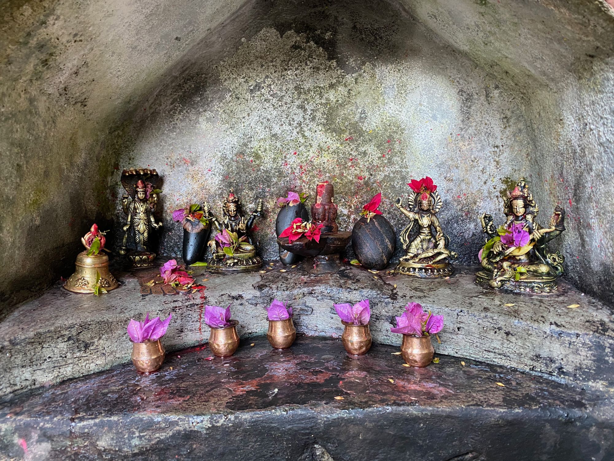 At a hillside shrine