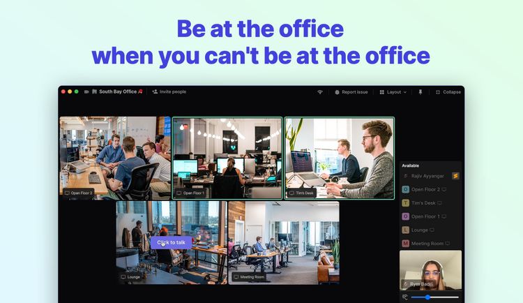 Introducing Hybrid Spaces: Teleport around the office