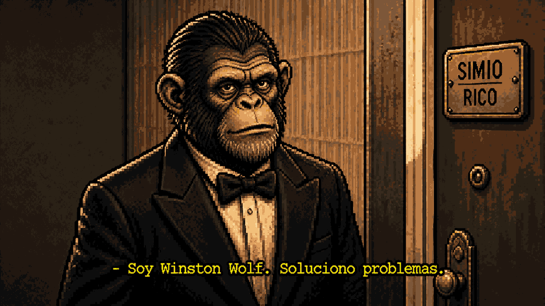 Soy Winston Wolf. Soluciono Problemas. homenaje a Pulp Fiction (1994) de Quentin Tarantino