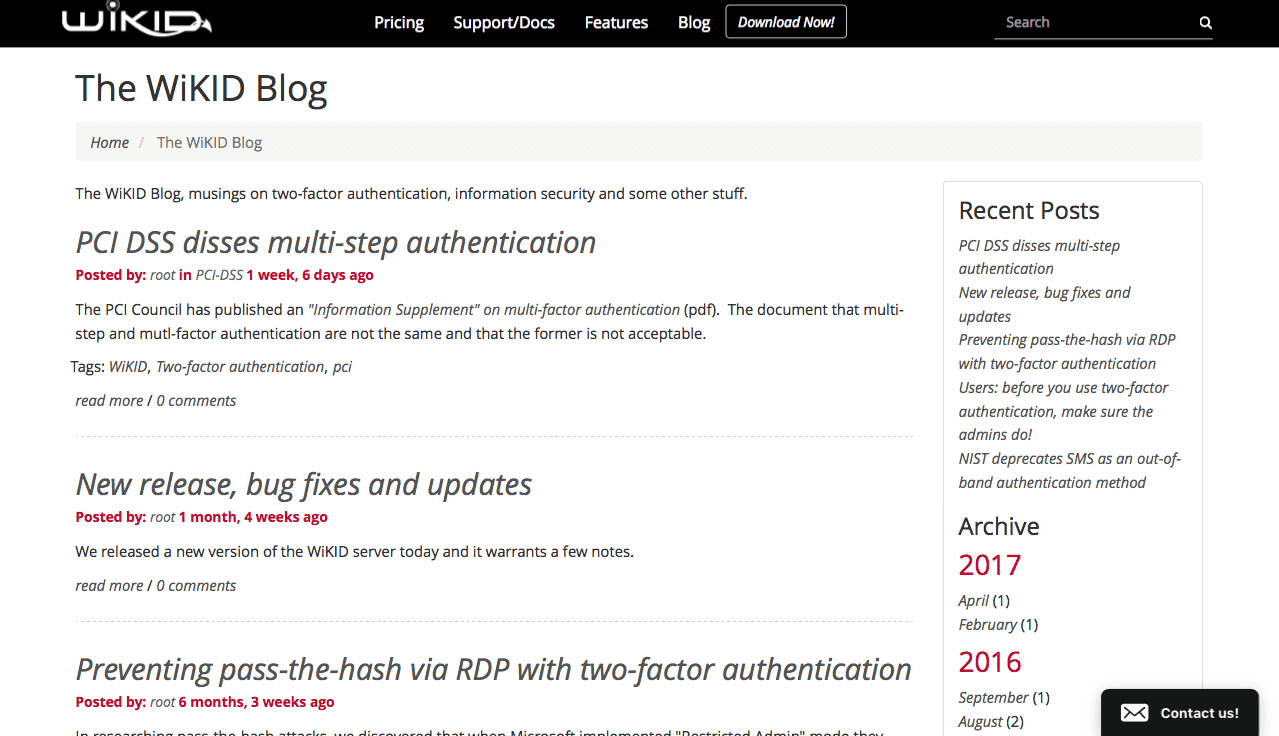 Blog Seguridad de WiKid