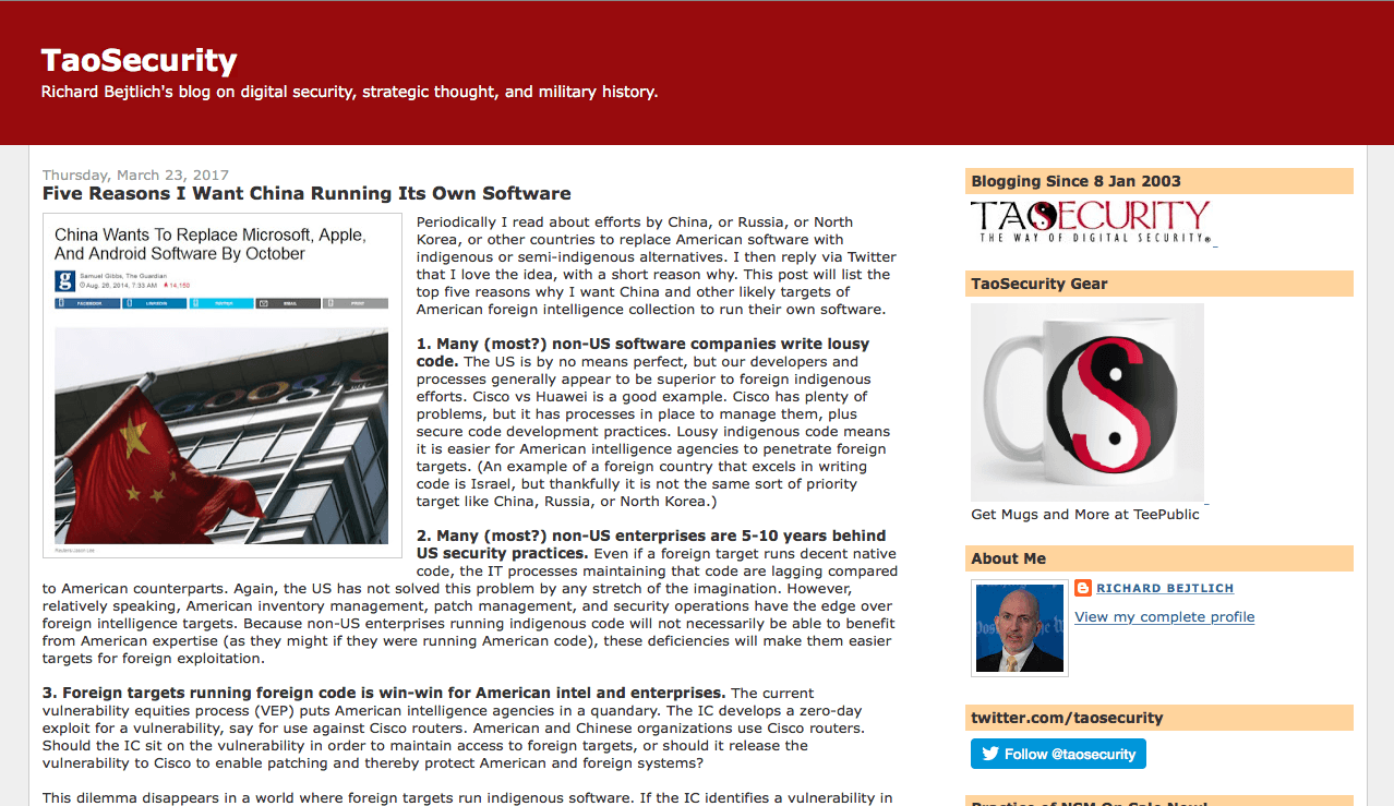 Blog Seguridad Tao Security