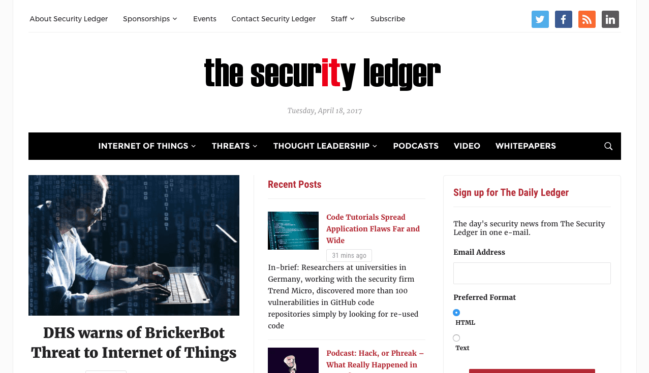 Blog Seguridad The Security Ledger