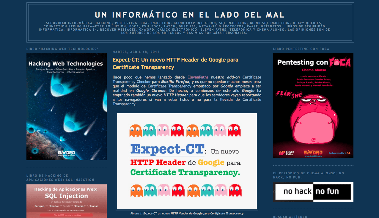 Blog Seguridad Un informático en el lado del mal