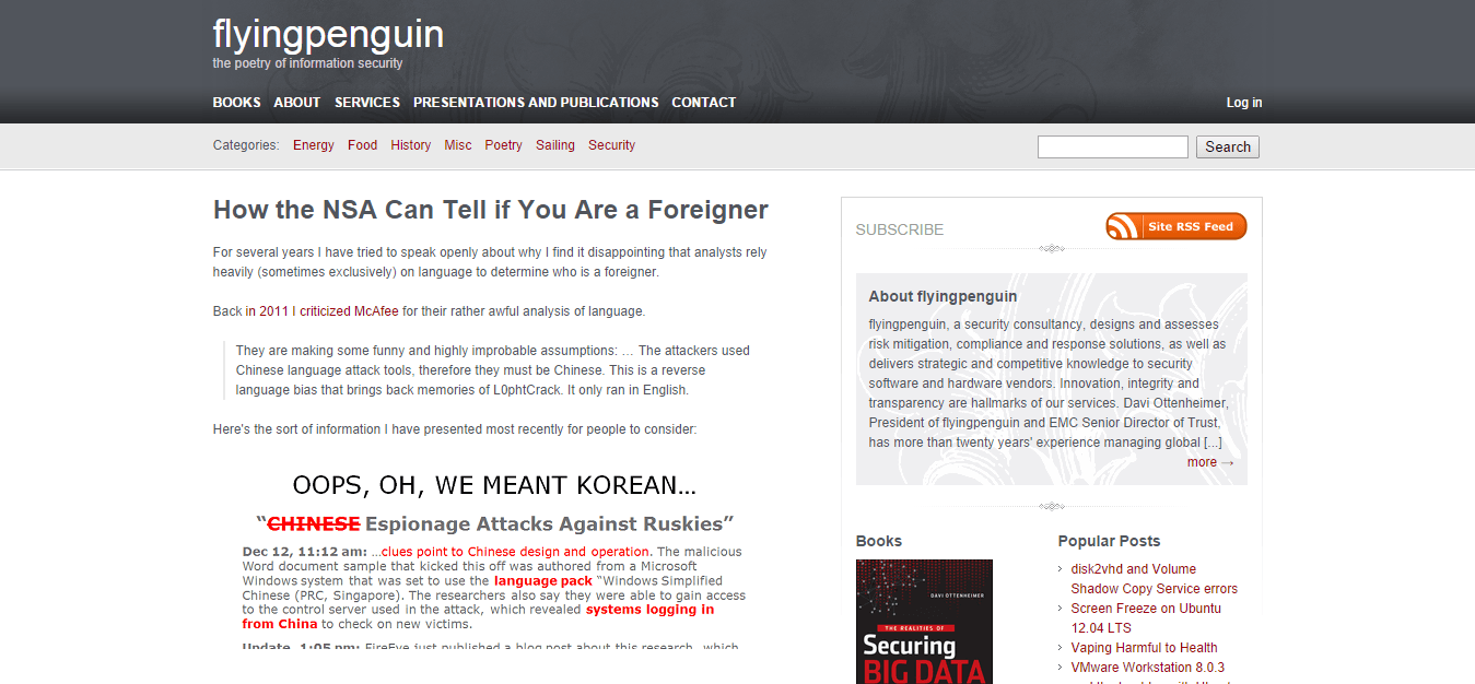 Blog Seguridad Flyingpenguin